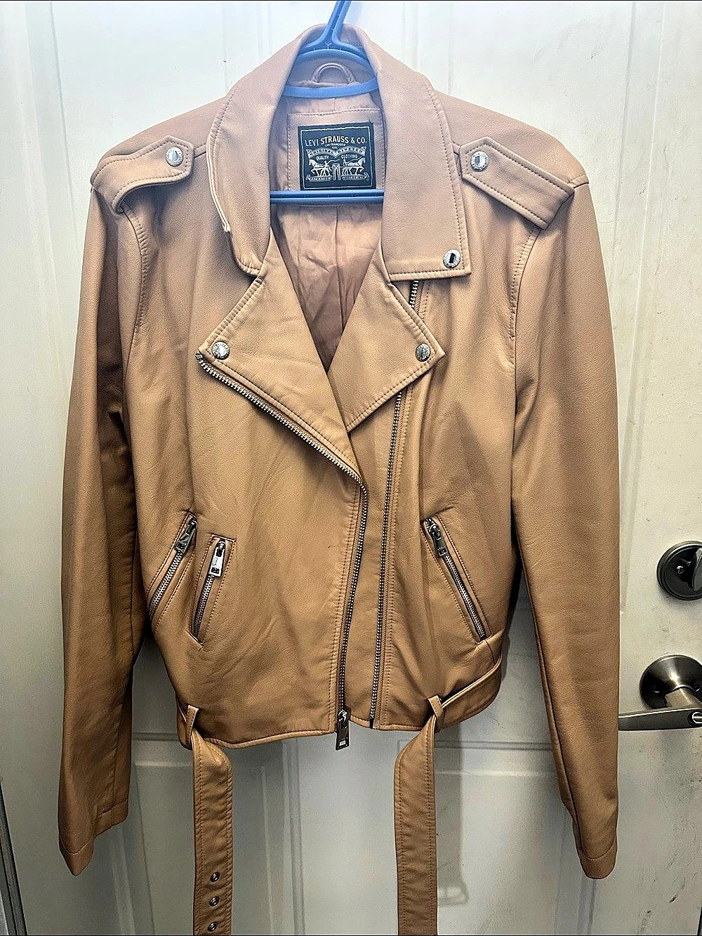 Levi Strauss & Co. Women's Brown faux Leather Moto Jacket